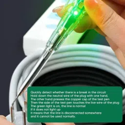 lila enterprise 1 Pcs Multi-function LED Test Pen with Screwdriver for Electric Power Testing Digital Voltage Tester image 5