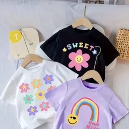 DAMN GUD DG Kids Pack Of 3 Printed Cotton T-shirts-picture-34