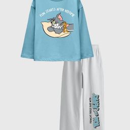 Nap Chief Kids Tom & Jerry Printed Pure Cotton Fun Night Suit-picture-6