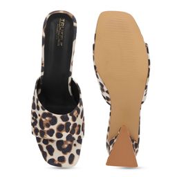 Truffle Collection Printed Suede Block Mules with Buckles image 2