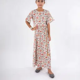 FabJunior Girls Printed Top With Skirt Clothing Set-image-100