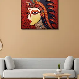 OLIVE TREE Red & Navy Blue 1 Piece Canvas Religious Wall Paintings-image-29