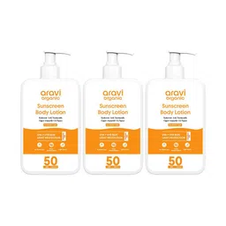 Aravi Organic Set Of 3 Sunscreen Body Lotion With SPF 50- 200 ml Each-picture-10