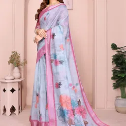 SUVIKAS CREATION Floral Printed Saree image 3