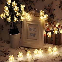 KAVYARA White Flower Shape String Lights image 4
