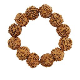Divine souvenirs Unisex Rudraksha Beaded Elasticated Bracelet-image-82