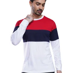 QUCO Men Colourblocked Bio Finish T-shirt-image-78