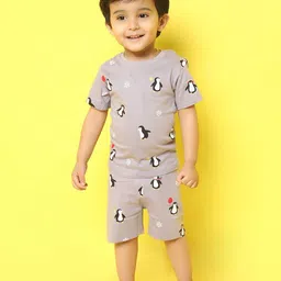 Orange Sugar Unisex Kids Printed T-shirt with Shorts-image-74