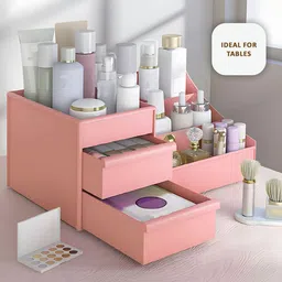 Kuber Industries Peach-Coloured 2 Pieces Multipurpose Desk Organisers image 2