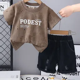 INCLUD Boys Printed T-shirt with Shorts-48