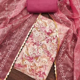 DIVASTRI Floral Printed Unstitched Dress Material-image-84