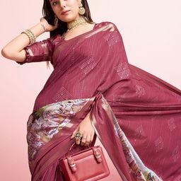 Ethnielle Women Kalamkari Sequinned Pure Silk Mysore Silk Saree-picture-18