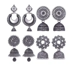 Sangria Silver-Plated Alloy Earrings-image-115