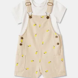 R&B Girls Embroidered Cotton Dungaree With T-Shirt-image-92
