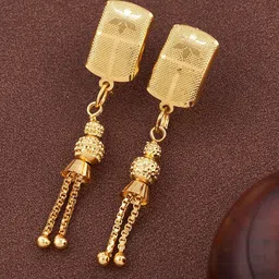 Anouk Set Of 4 Gold-Plated Rectangle Shaped Drop Earrings image 4