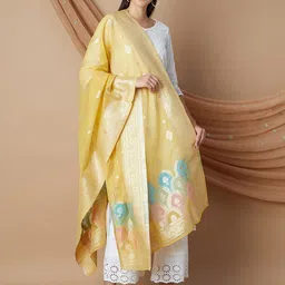 Melange by Lifestyle Floral Embroidered Dupatta with Zari-picture-2