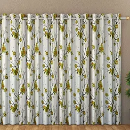 Galaxy Home Decor Green Set of 4 Floral Long Door Curtain-picture-11