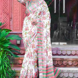 Moda Rapido Floral Designer Block Print Saree-picture-10