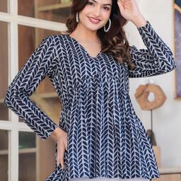 Royal Marque Women Printed Cotton Top-image-57