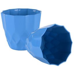 Kuber Industries Blue 2 Pieces Barfi Pattern Durable Planters-42