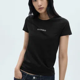 MANGO Typography Printed Pure Cotton T-shirt-picture-24