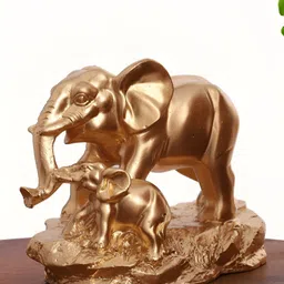 INTERNATIONAL GIFT Animal Showpiece Gold-Toned Elephant Birds & Animals Figurine Showpiece-image-94
