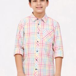 KATE & OSCAR Boys Opaque Checked Casual Shirt-image-42
