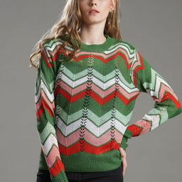 Oh Rare Women Chevron Pullover-picture-44