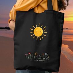 the sack co Black Canvas Tote Bag-image-61
