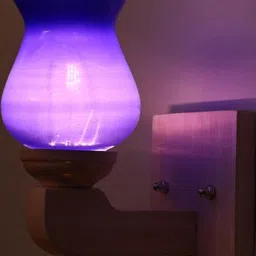 Somil Premium Designer Glass Wall / Night Lamp Elegant & Stylish Dcor Accent for Modern Interiors, Color- Blue, Size:- 19 X 24 X 20.5 CM-image-79