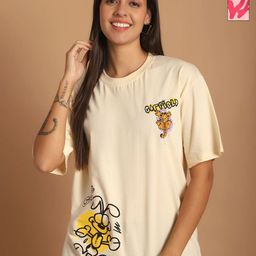 Metronaut Women Typography 2 Printed Drop-Shoulder Sleeves T-shirt-picture-46