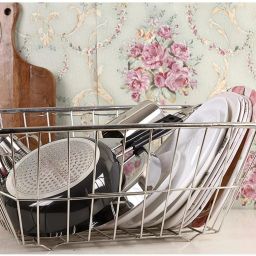 Dish Drainer Kitchen Rack Dish Drainer Kitchen Rack Steel Stainless Steel Dish Drainer Basket for Utensils Steel-image-21
