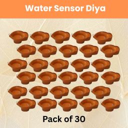 Water Sensor Diya LED Water Diyas for Diwali Home & Office Décor Pack of 30 B305 Plastic (Pack of 30) Table Diya Set-image-88