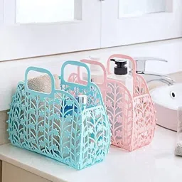 Plastic Creative Designed Plastic Foldable Bag for Shopping, Fruit Storage Basket-image-16