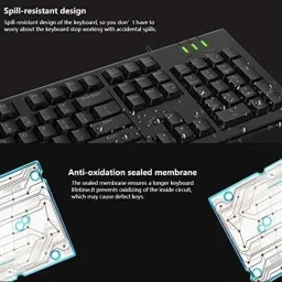 MTPL X1800Pro Wireless Standard Laptop Keyboard Compatible with Desktop, Laptop, Mac image 3
