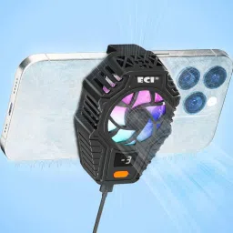 Eci RGB Phone Cooling Fan, Gaming Cooler 3 Speed Adjustable with Semi-Conductor 1 Fan Cooling Pad-8
