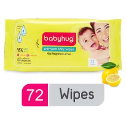 Babyhug Premium Baby Lemon Wipes - 72 Pieces (Pack of 6) image 2