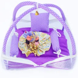 Laddu Gopal Bed 0 to 6 No. Laddu Gopal Ji Jhula, Lord Krishna ji Bed Dress-image-79