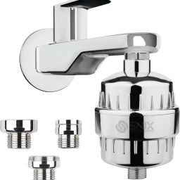 Hard Water Softener For Bathroom | Shower Filter | Tap Adaptors Included Tap Mount Water Filter-image-0