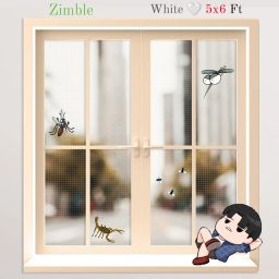 Cotton Adults Washable Mesh Screen 120 GSM Insect Net 5X6 FT Window Mosquito Mesh Stitched Net Screen Mosquito Net-image-1