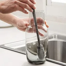 Silicone Glass and Bottle Cleaning Brush BPA Free -Long Handle-image-43