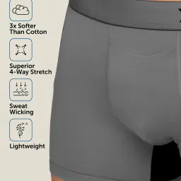 xyxx Pack of 3 Dualist Intellisoft Micro Modal Color Blocked Solid Men Trunk image 4