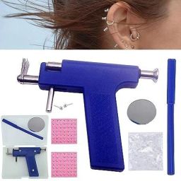Earring Piercing Gun Tools Set,98Pcs Ears Nose Navel Piercer Machine Studs Permanent Tattoo Kit-image-62
