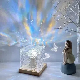 NKPR 3D Ocean Wave Projector Lamp Romantic LED Night Light With Remote_631 Table Lamp-9