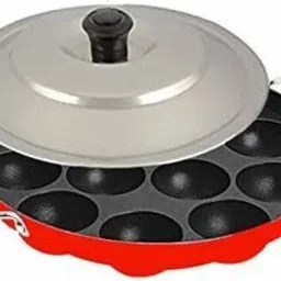 APPAM PATRA RED HOT Paddu Maker Ponganal Maker Paniarakkal Pan 22 cm Diameter Paniarakkal 0.25 L capacity 22 cm diameter-18