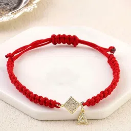 SALTY Pack of 2 Women Red Thread Initial Bracelet - Alphabet-S-image-52
