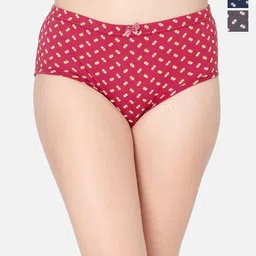 DressBerry Women Pack Of 3 Printed Cotton Mid-Rise Hipster Briefs-image-74