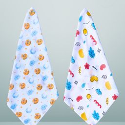 BAESD Infants Set Of 2 Printed Organic Muslin Cotton Wash Cloth-image-64