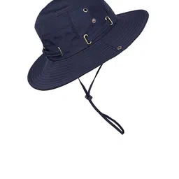 Alexvyan Men Blue Solid Sun Hat-4