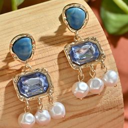 ToniQ Geometric Drop Earrings-30